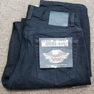 NWT Harley-Davidson Relax Fit Blk MC Jeans - 30x34